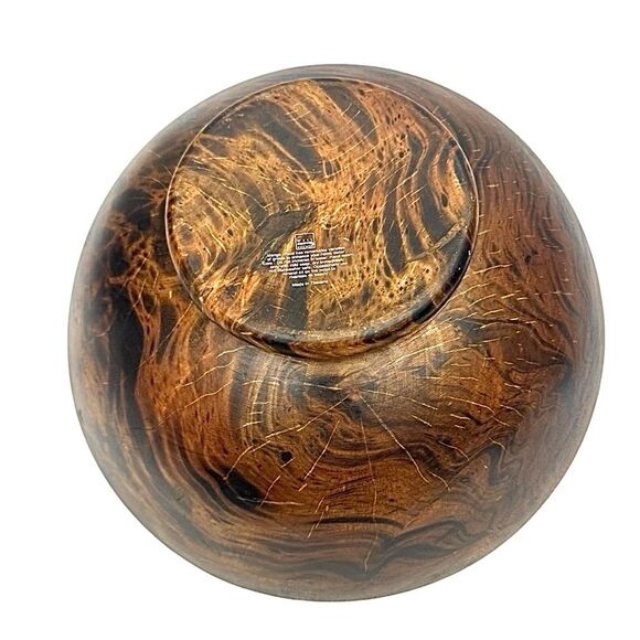 Well Equipped Kitchen Wood Bowl 12 X 12 Mango Wood Pre-Owned Made In Thailand - Picture 3 of 4